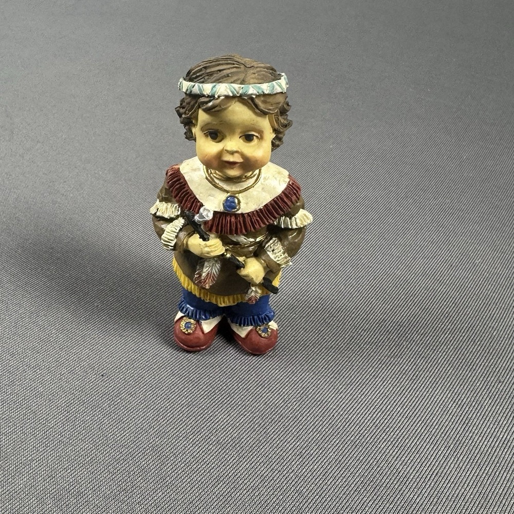 Bob Schneeberg‎ Native American Boy Holding Hatchet Thanksgiving Figurine
